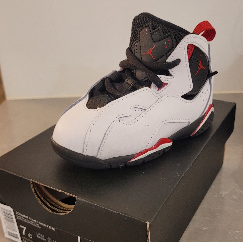 Kids Jordan Sneakers - White and Red